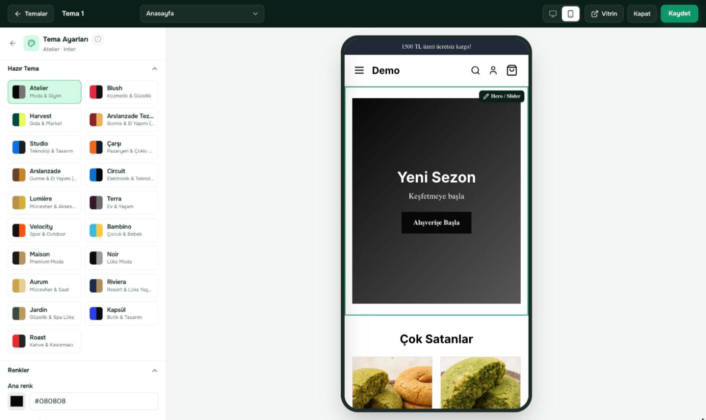 Masaüstü ve mobil görünüm arasında geçip kontrol edin.